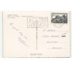 CALAIS: le théâtre, boulevard jacquart vue aérienne 10X15 - très bon état