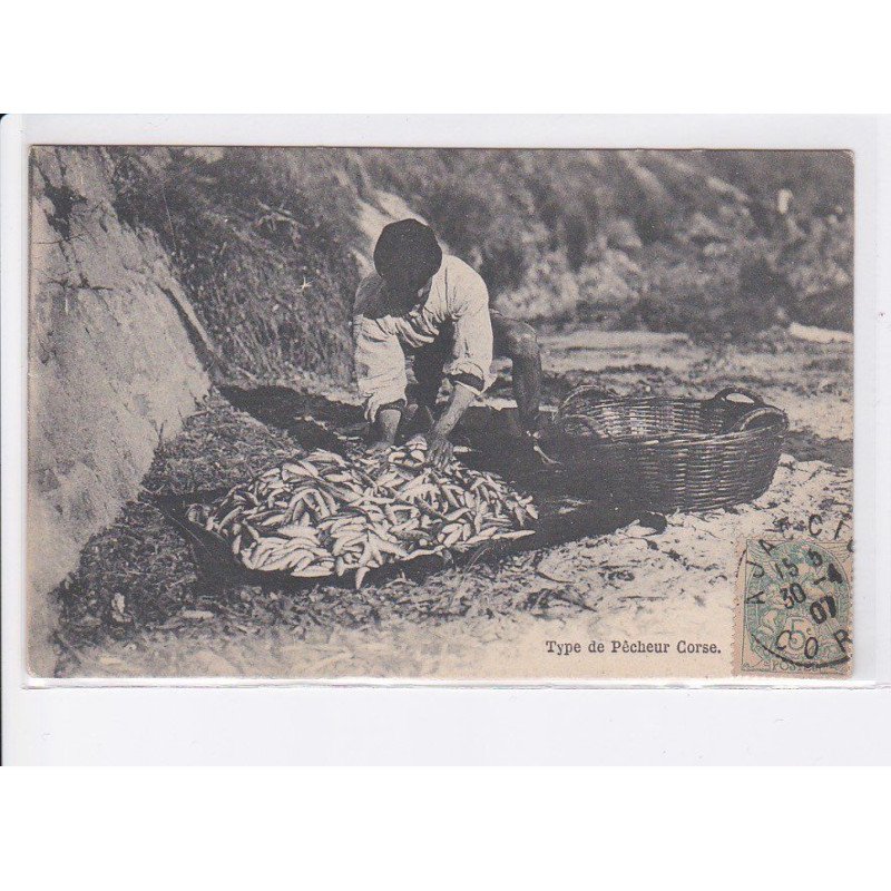 CORSE: type de pêcheur corse, ajaccio (?) - très bon état