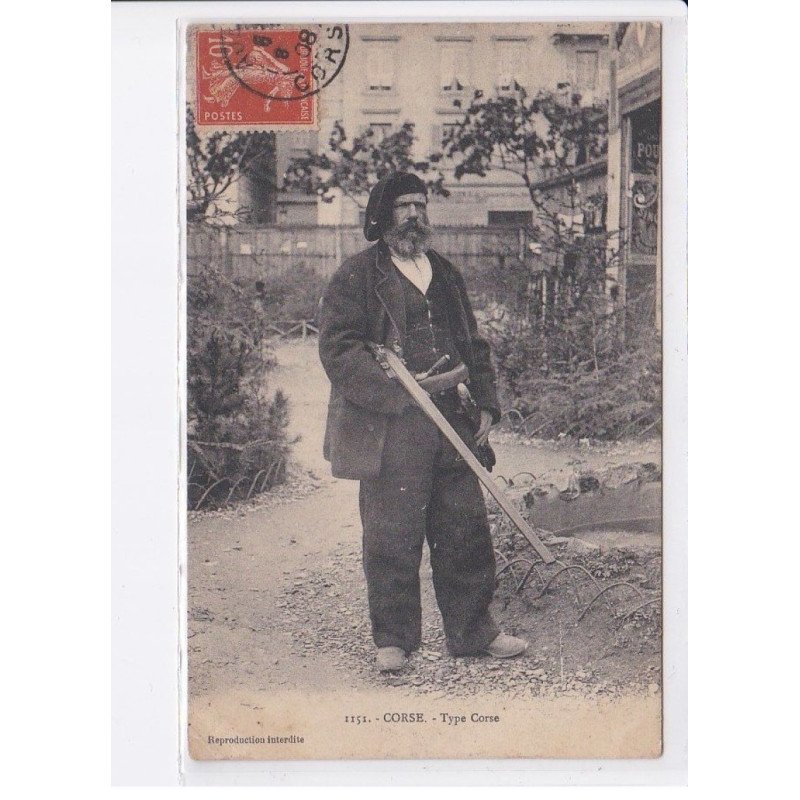 CORSE: ajaccio (?) type corse, fusil - très bon état