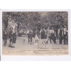CORSES: types corses, retour de la chasse à sanglier - état