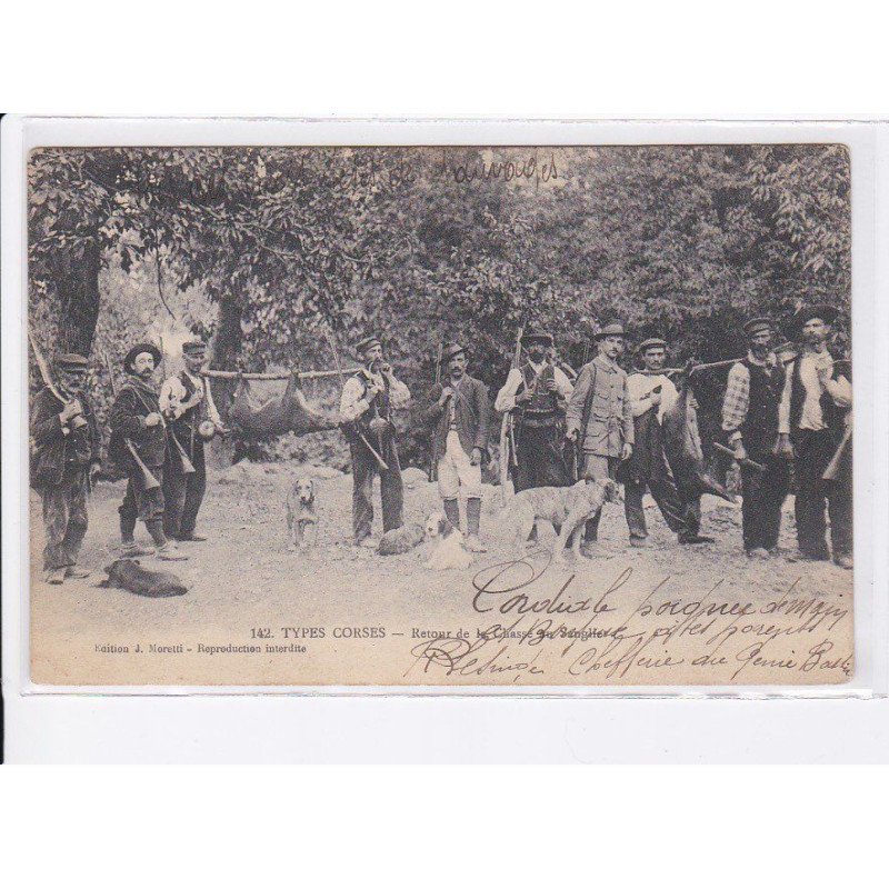 CORSES: types corses, retour de la chasse à sanglier - état