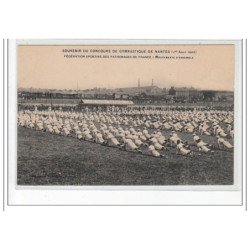 NANTES - Concours de Gymnastique - Fédération Sportive des Patronages de France 1909-Mouvement d'ensemble- très bo