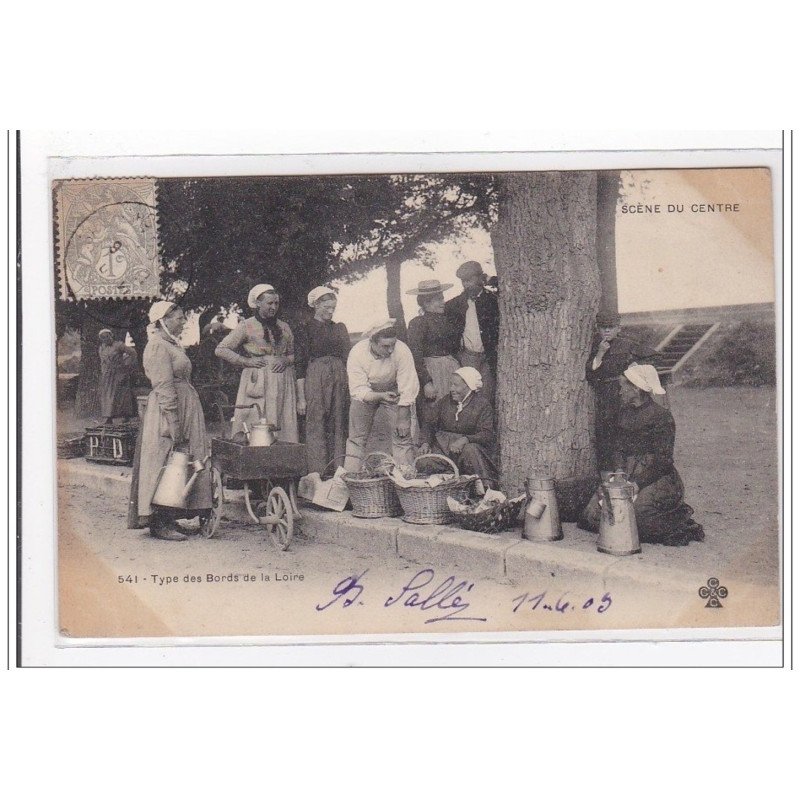 LOIR ET CHER : type des bords de la loire, marchand ambulant - tres bon etat