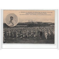 NANTES - Concours de Gymnastique - Fédération Sportive des Patronages de France 1909-M. David- très bon état