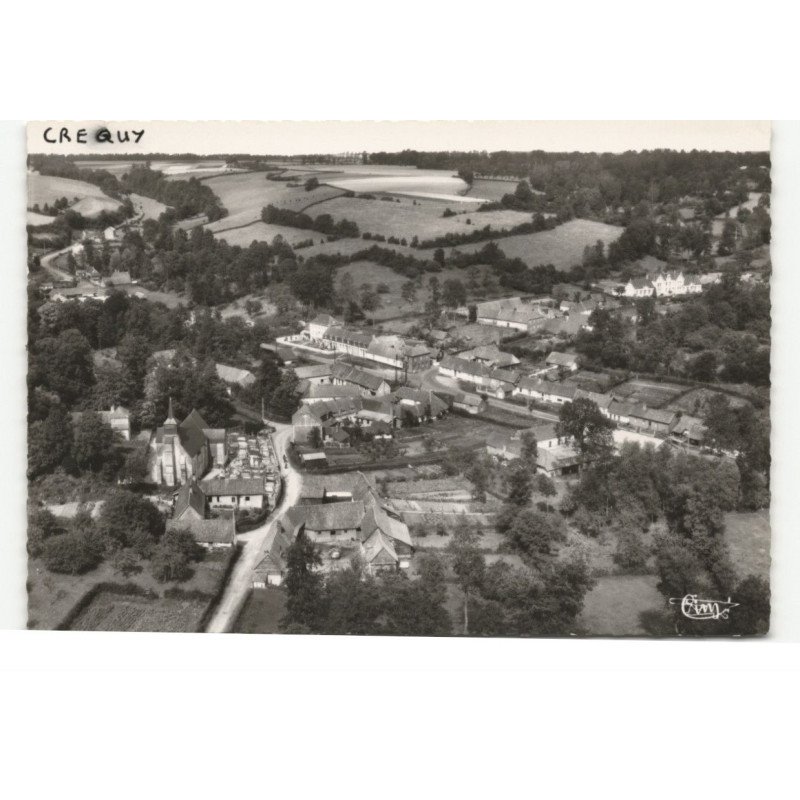 CREQUY: vue générale vue aérienne 10X15 - très bon état