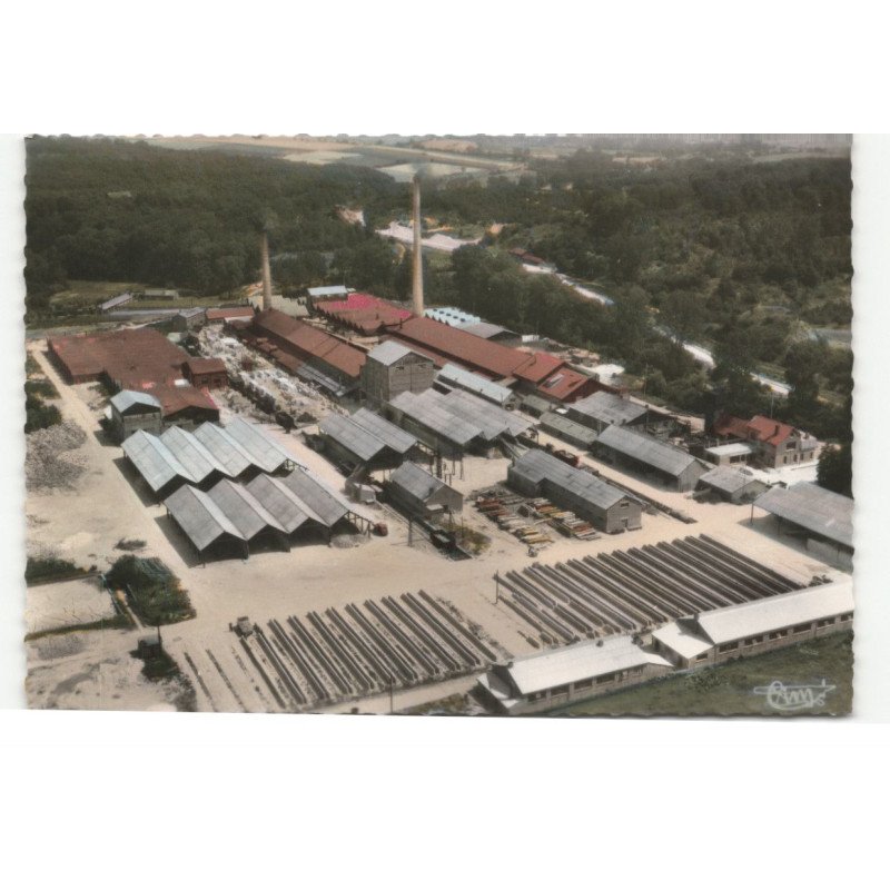 LA COMTE: l'usine de la société des usines céramiques de beugin-la-comté vue aérienne 10X15 - très bon état