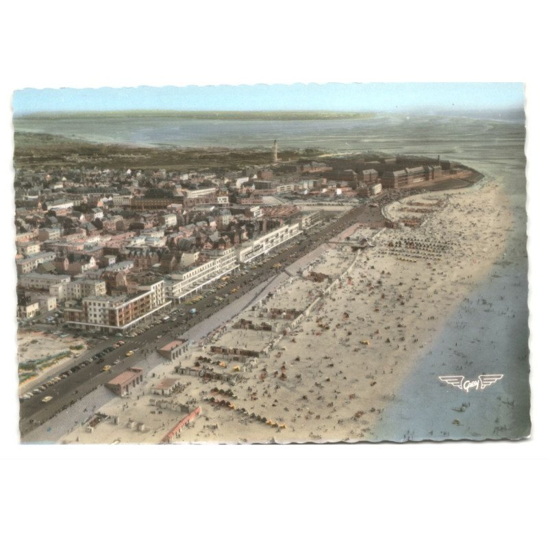 BERCK: la plage et vue générale vue aérienne 10X15 - très bon état