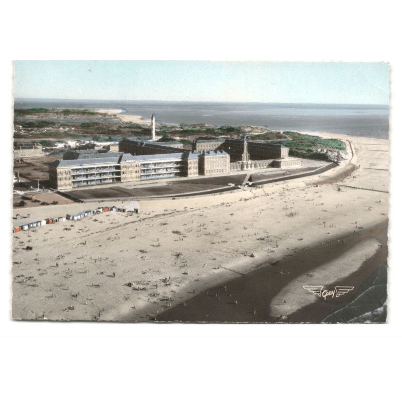BERCK-PLAGE: l'hôpital maritime de la ville de paris vue aérienne 10X15 - très bon état