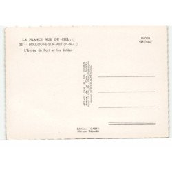 BOULOGNE-sur-MER: l'entrée du port et les jetées vue aérienne 10X15 - très bon état
