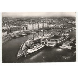BOULOGNE-sur-MER: la gare maritime vue aérienne 10X15 - état