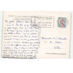 BERCK-PLAGE: le phare et l'hôpital maritime vue aérienne 10X15 - très bon état