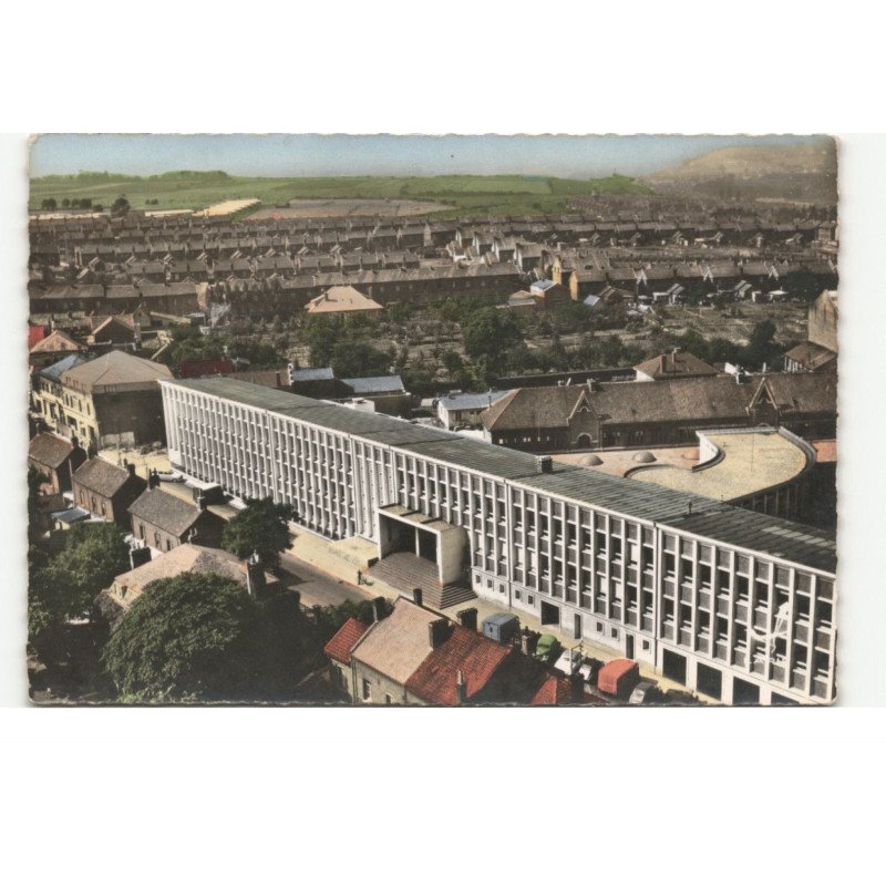 BRUAY-en-ARTOIS: le collège carnot vue aérienne 10X15 - très bon état