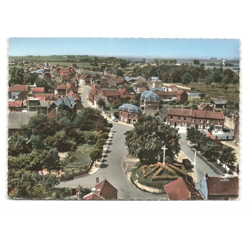 BREBIERES: vue d'ensemble vue aérienne 10X15 - très bon état