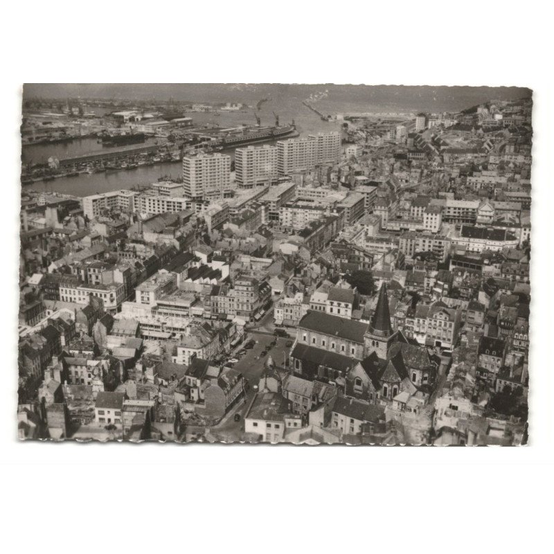 BOULOGNE-sur-MER: panorama vue aérienne 10X15 - très bon état