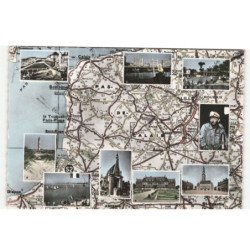 PAS de CALAIS: carte géographique, 9 vues vue aérienne 10X15 - très bon état