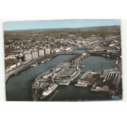 BOULOGNE-sur-MER: vue générale aérienne du port vue aérienne 10X15 - très bon état