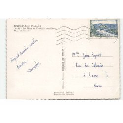 BERCK-PLAGE: le phare et l'hôpital maritime vue aérienne 10X15 - très bon état