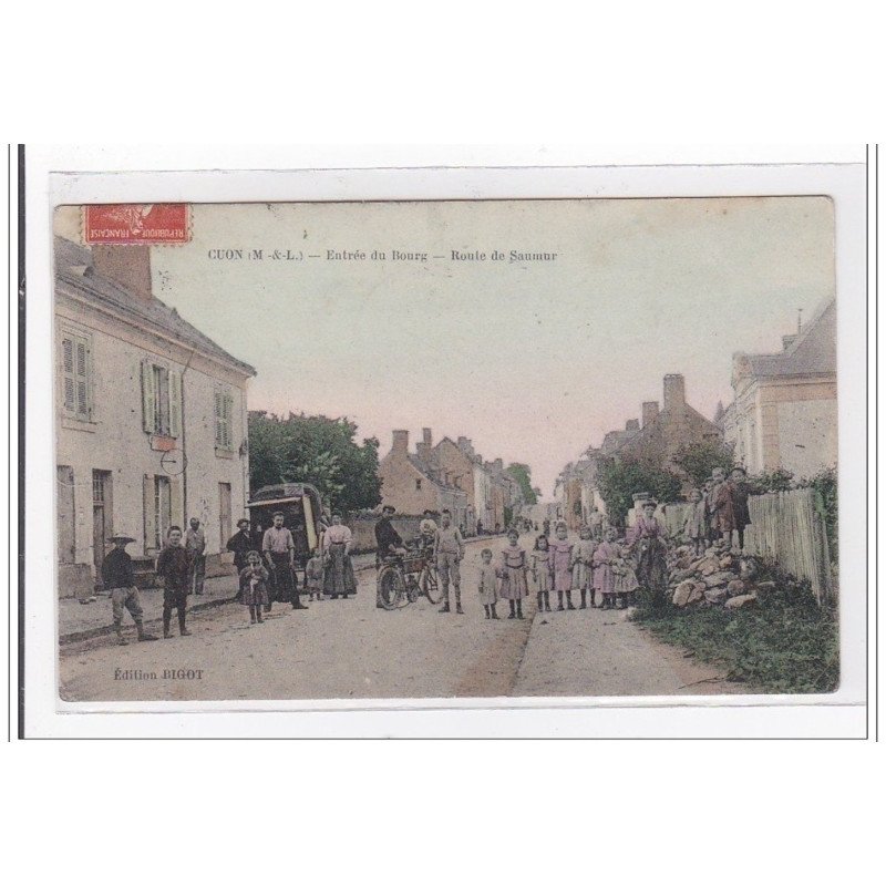 CUON : entrée du bourg, route de saumur - tres bon etat
