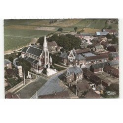 BEAUMETZ-les-CAMBRAI: église, mairie, écoles, vue aérienne 10X15 - très bon état