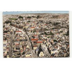 BOULOGNE-sur-MER: église saint-nicolas, grande rue vue aérienne 10X15 - très bon état