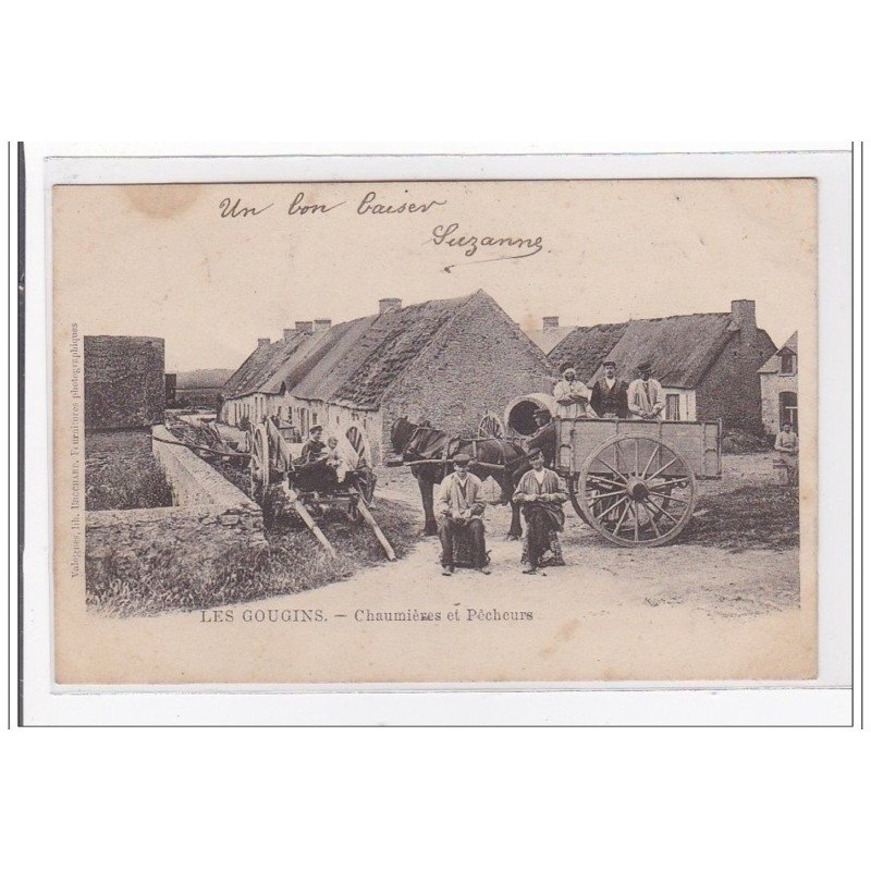 LES COUGINS : chaumieres et pecheurs - tres bon etat