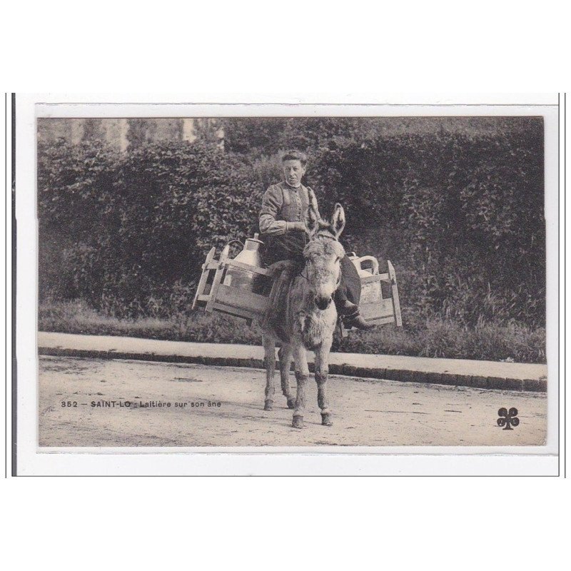 SAINT-LO : laitiere sur son ane - tres bon etat