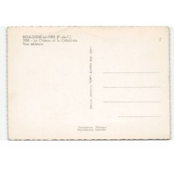 BOULOGNE-sur-MER: le château et la cathédrale vue aérienne 10X15  - très bon état