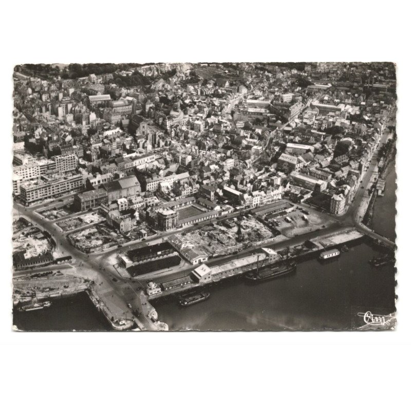 BOULOGNE-sur-MER: centre ville vue aérienne 10X15  - très bon état