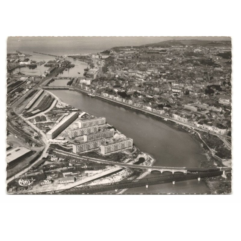 BOULOGNE-sur-MER: rives de la liane vue aérienne 10X15  - très bon état