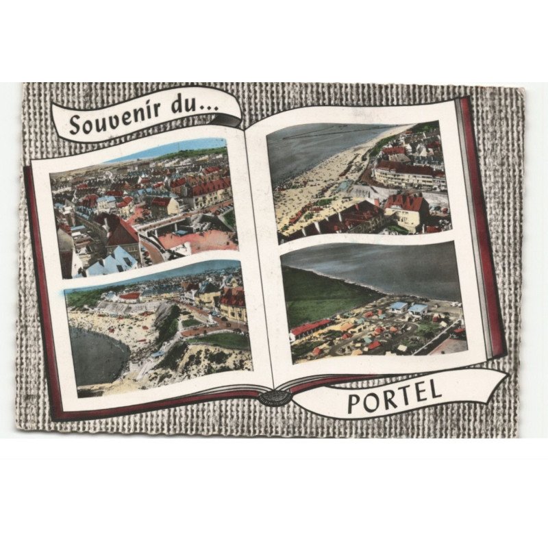 LE PORTEL: souvenir du... la plage, le camping vue aérienne 10X15  - très bon état
