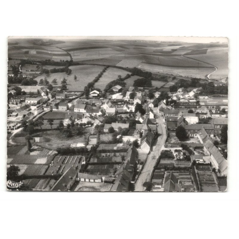 PIHEN-les-GUINES: vue générale, prise de la route de guines vue aérienne 10X15  - très bon état