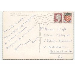 PERNES: l'église saint-pierre vue aérienne 10X15  - très bon état