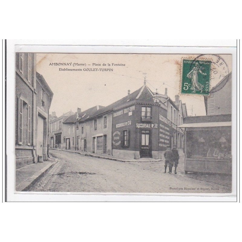 AMBONNAY : place de la fontaine, etablissement goulet-turpin - tres bon etat
