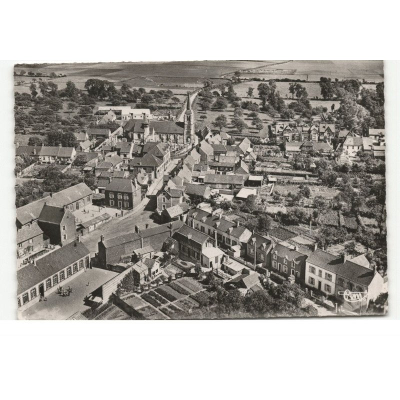 NOEUX-les-MINES: église sainte-barbe et écoles n°1 vue aérienne 10X15 - très bon état
