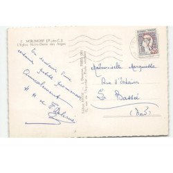 MERLIMONT: l'église notre-dame des anges vue aérienne 10X15 - très bon état