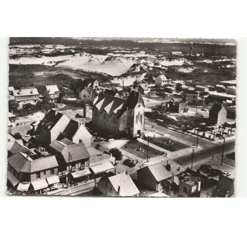 MERLIMONT: l'église notre-dame des anges vue aérienne 10X15 - très bon état