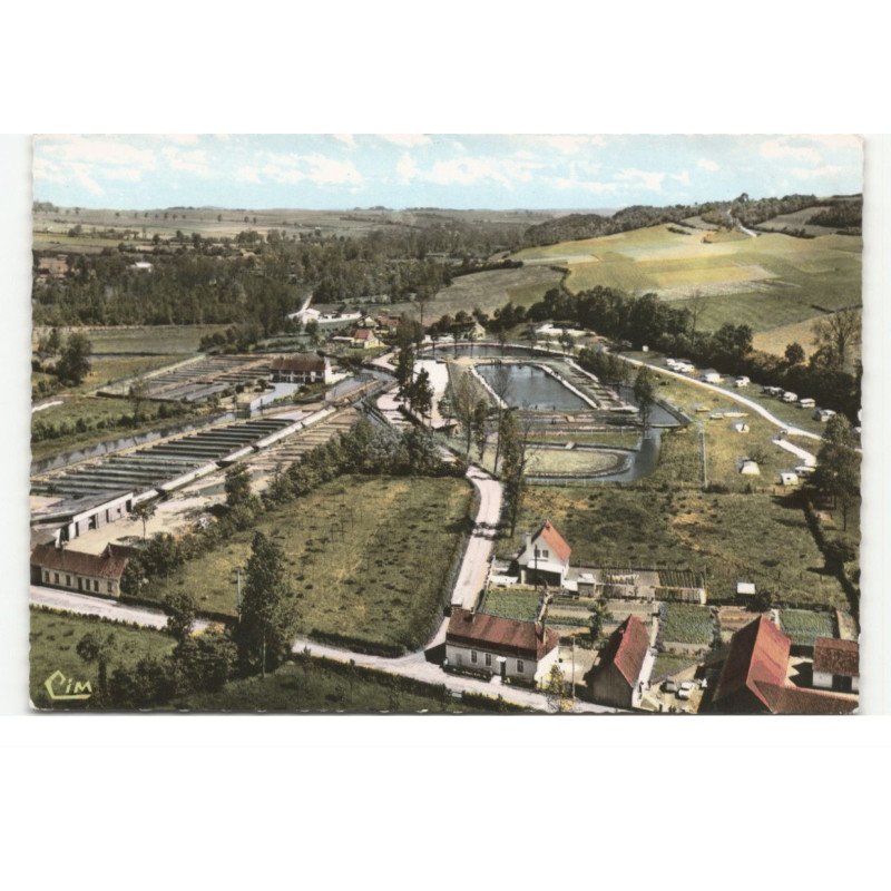 MERCK-SAINT-LIEVIN: étang de pêche du moulin de l'Aa vue aérienne 10X15 - très bon état