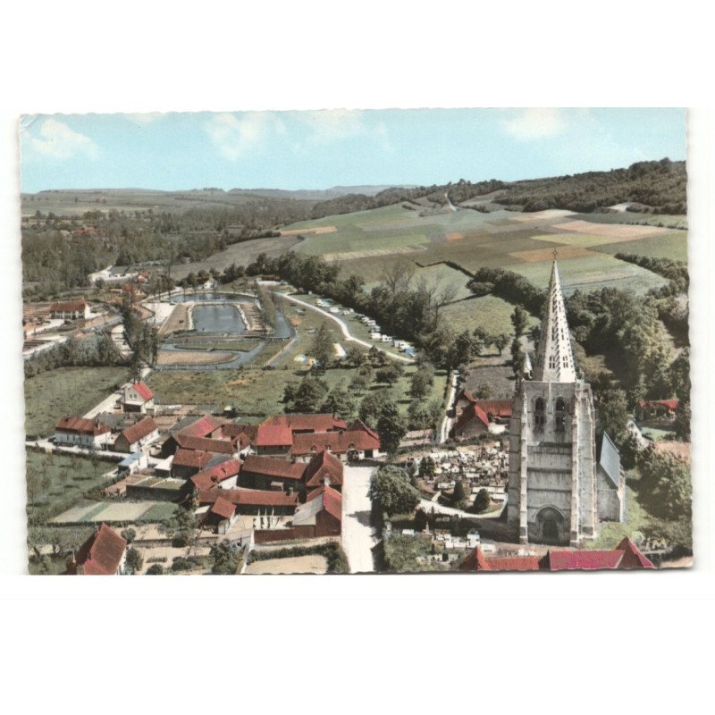 MERCK-SAINT-LIEVIN: vue générale vue aérienne 10X15 - très bon état