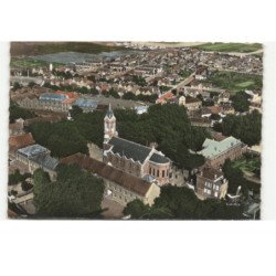 NOEUX-les-MINES: église sainte-barbe vue aérienne 10X15 - très bon état