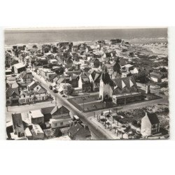 MERLIMONT-PLAGE: vue générale, avenue de la plage, l'église vue aérienne 10X15 - très bon état
