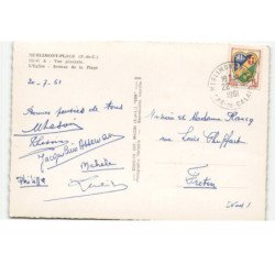 MERLIMONT-PLAGE: vue générale, avenue de la plage, l'église vue aérienne 10X15 - très bon état
