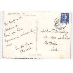 MERLIMONT: village, la mairie vue aérienne 10X15 - très bon état