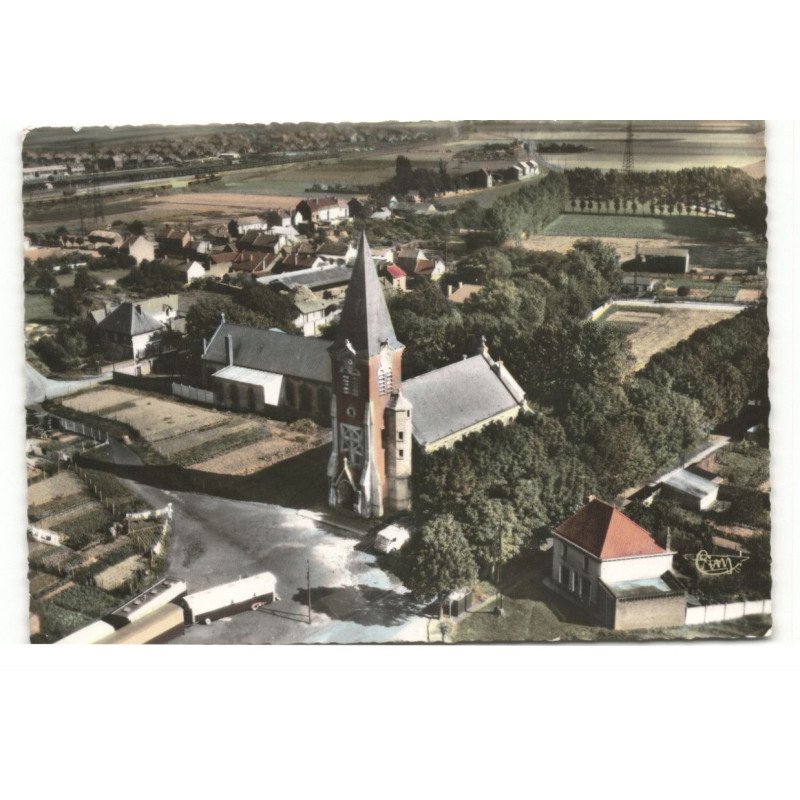 MERICOURT-sous-LENS: la rue des marronniers vue aérienne 10X15 - très bon état