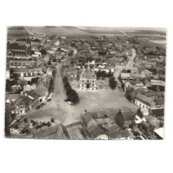 LOOS-en-GOHELLE: place de la république vue aérienne 10X15 - très bon état