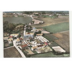 LOCQUINGHEM: l'église, le pont poulain vue aérienne 10X15 - très bon état