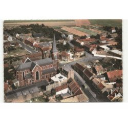 LIBERCOURT: l'église vue aérienne 10X15 - très bon état