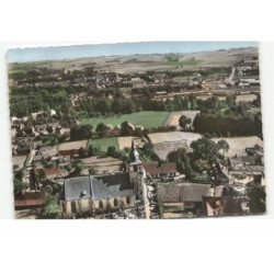 HESDIN: église huby saint-leu vue aérienne 10X15 - très bon état