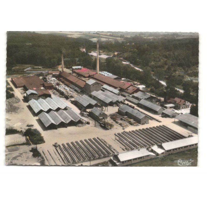 LA COMTE par HOUDAIN: l'usine de la société des usines vue aérienne 10X15 - très bon état