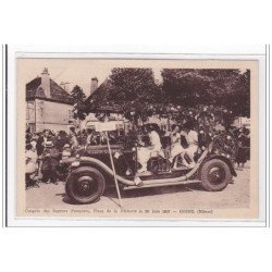 COSNE : congres des sapeurs pompiers, place de la pecherie le 20 juin 1937 - tres bon etat