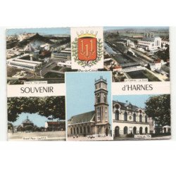 HARNES: souvenir 5 vues vue aérienne 10X15 - très bon état